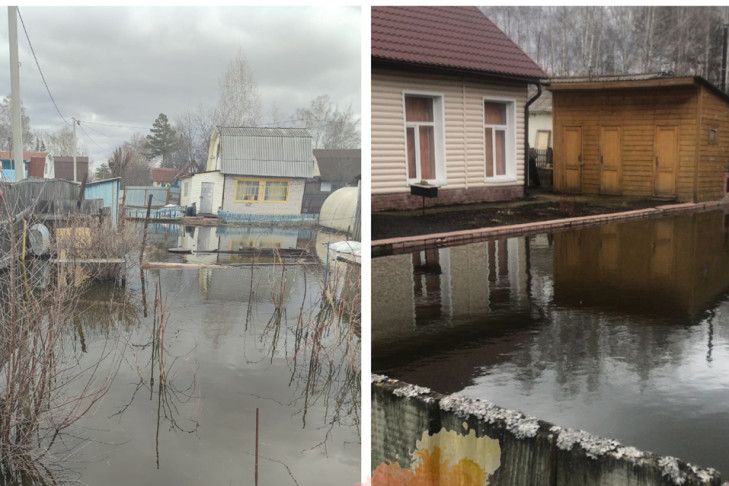 Весеннее потепление привело к затоплению дач в Новосибирске