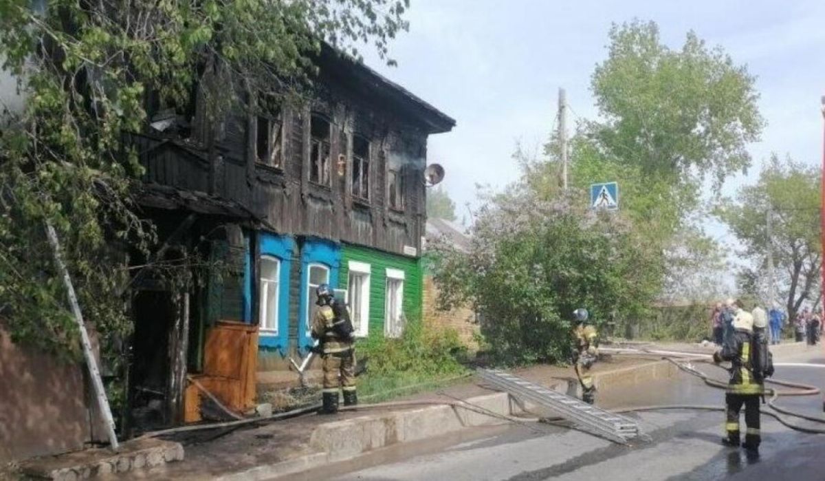 В Уфе загорелся архитектурный памятник 